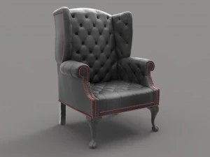 armchair with chesterfield 3D Model