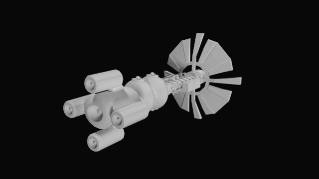 spaceship 3D Model .c4d .max .obj .3ds .fbx .stl .blend 