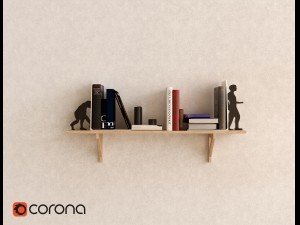 shelf cassic decorative set 3Dモデル