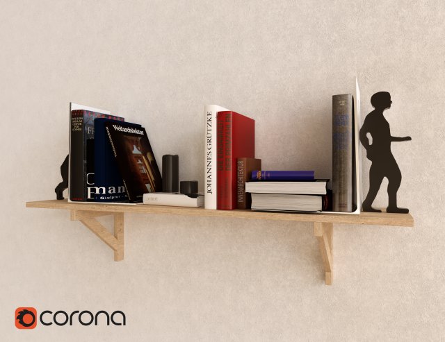 shelf cassic decorative set 3Dモデル .c4d .max .obj .3ds .fbx .stl .blend 