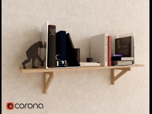 shelf cassic decorative set 3Dモデル