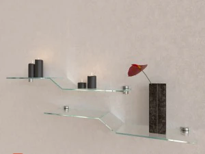 bolis italia glass linear shelf 3D Model