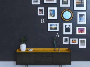 sideboard with frames by mario ruiz 3D Model