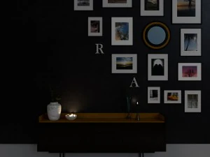 sideboard with frames by mario ruiz 3D Model