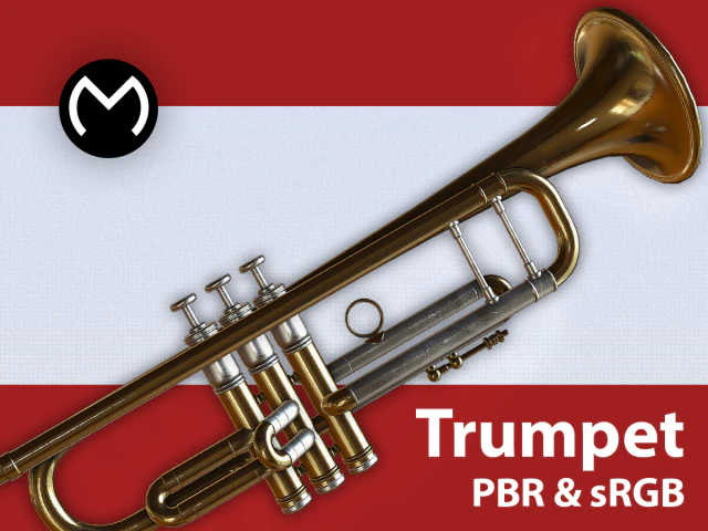 trumpet 3D Model .c4d .max .obj .3ds .fbx .stl .blend