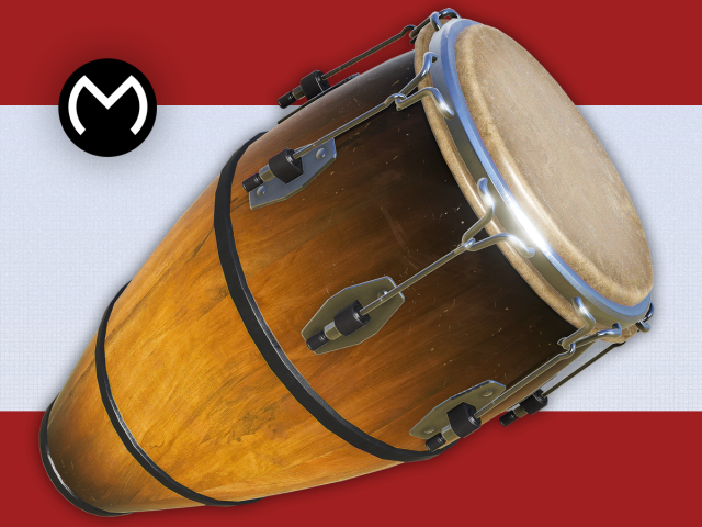 conga drum Model 3D .c4d .max .obj .3ds .fbx .stl .blend 