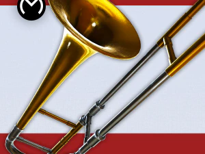 trombone contralto Modello 3D
