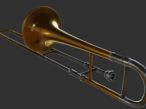 alto trombone Modèle 3D