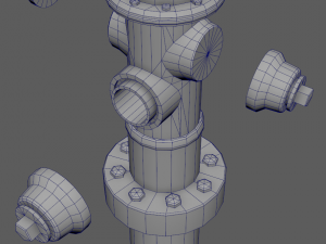 fire hydrant - realtime pbr 3D Model