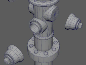 fire hydrant - realtime pbr 3D Model