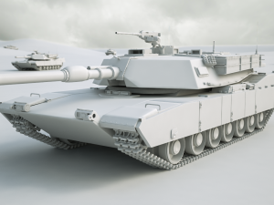 tank m1 abrams Modèle 3D
