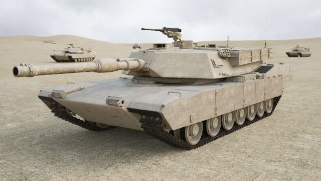 tank m1 abrams Modèle 3D .c4d .max .obj .3ds .fbx .stl .blend 
