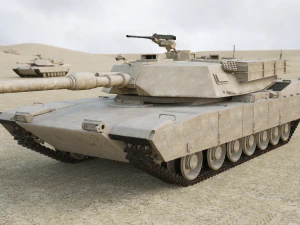 танк m1 abrams 3D Модель