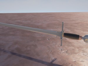 one handed sword Model 3D