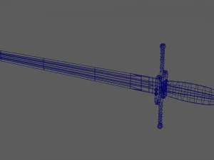 one handed sword 3D Model
