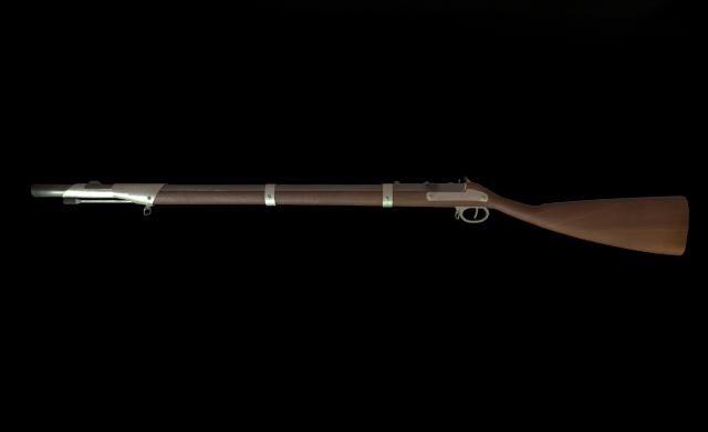 rifle of the 19th century 3D Модель .c4d .max .obj .3ds .fbx .stl .blend 