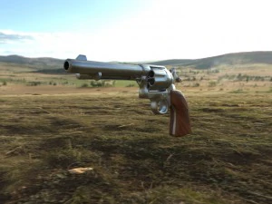 rev&oacute;lver colt ex&eacute;rcito de a&ccedil;&atilde;o &uacute;nica Modelo 3D