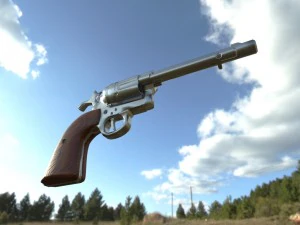 rev&oacute;lver colt ex&eacute;rcito de a&ccedil;&atilde;o &uacute;nica Modelo 3D