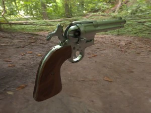 rev&oacute;lver colt ex&eacute;rcito de a&ccedil;&atilde;o &uacute;nica Modelo 3D