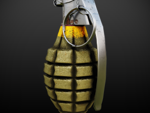 mk2 grenade - blender3d Modelo 3D