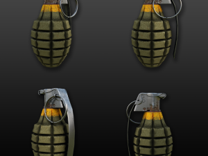 mk2 grenade - blender3d Modelo 3D