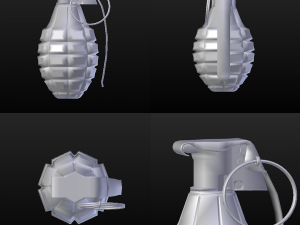 mk2 grenade - blender3d Modelo 3D