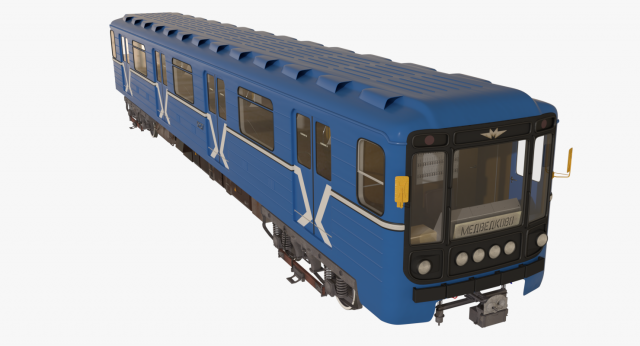 moscow subway train 3D Model .c4d .max .obj .3ds .fbx .stl .blend