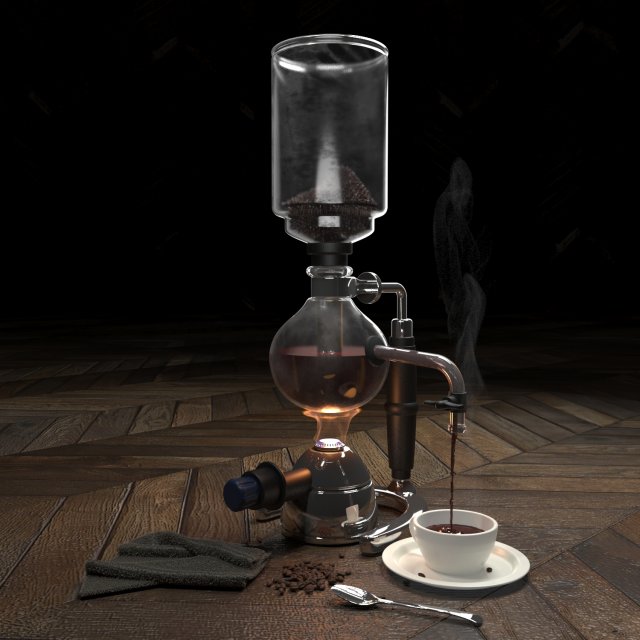 coffe maker 3D मॉडल .c4d .max .obj .3ds .fbx .stl .blend 