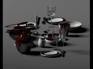 conjunto de bule Modelo 3D