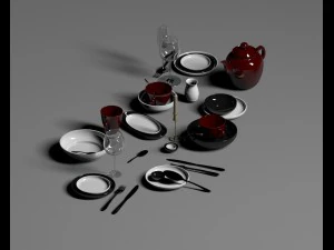 teapot set 3D Model
