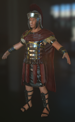 roman soldier real time game character 3D 모델 .c4d .max .obj .3ds .fbx .stl .blend 