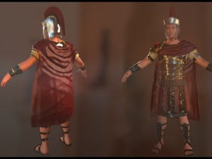 roman soldier real time game character 3D 모델