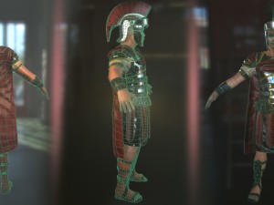 roman soldier real time game character 3D 모델