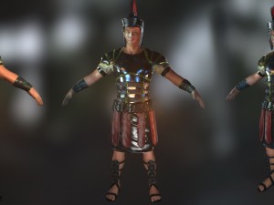 roman soldier real time game character 3D 모델
