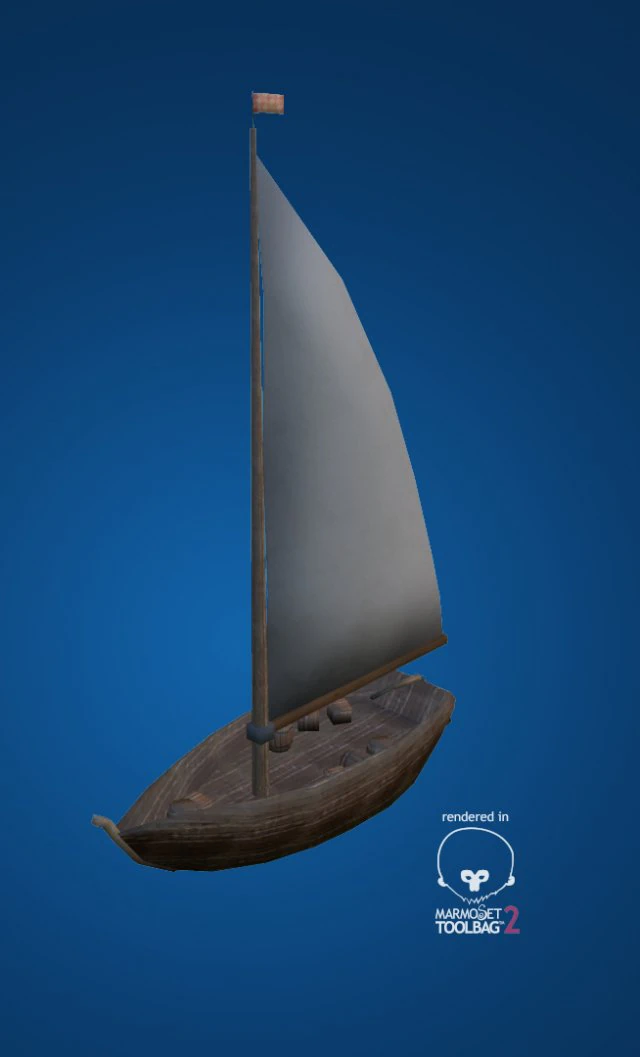 fishing boat lp 3D Model .c4d .max .obj .3ds .fbx .stl .blend
