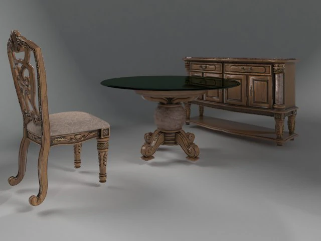 table 3D Model .c4d .max .obj .3ds .fbx .stl .blend 