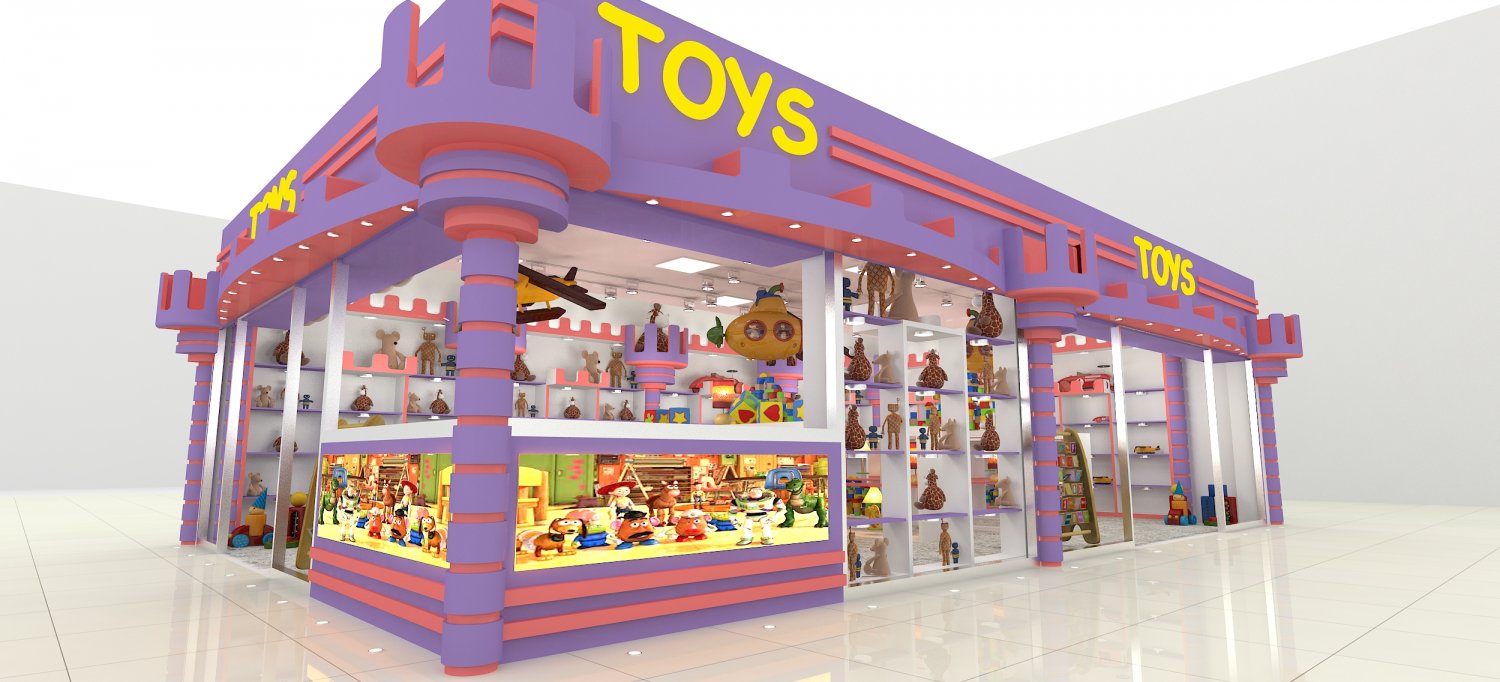 Toy Shop Interior 3D Model in Store 
