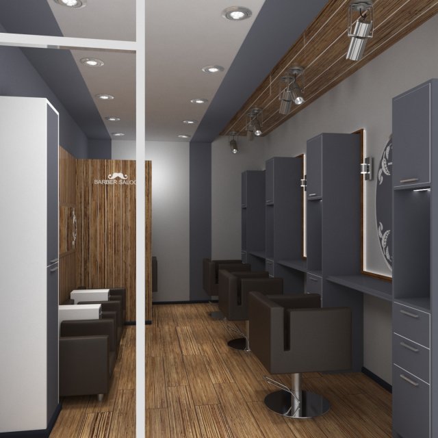 Barber Shop 3d Model In Store Spaces 3dexport