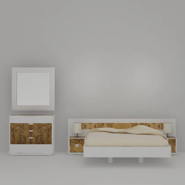 bed set 3D Model .c4d .max .obj .3ds .fbx .stl .blend 