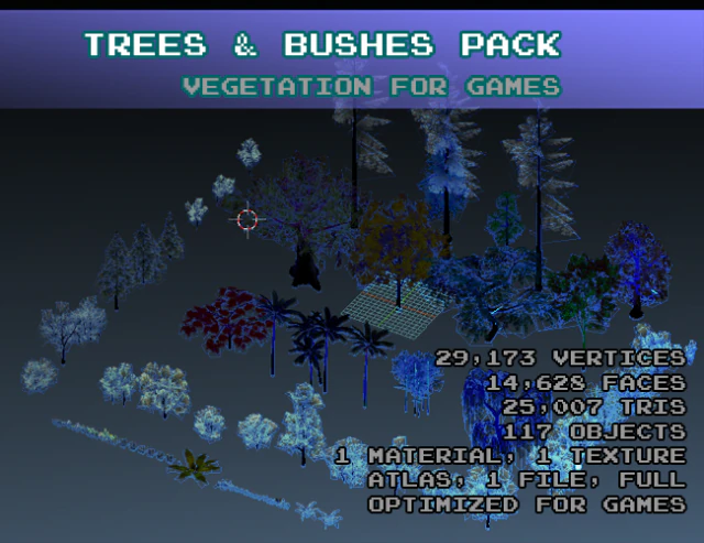 super vegetation pack 3D Model .c4d .max .obj .3ds .fbx .stl .blend 