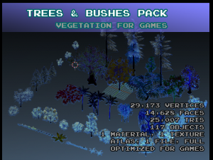 super vegetation pack 3D Model