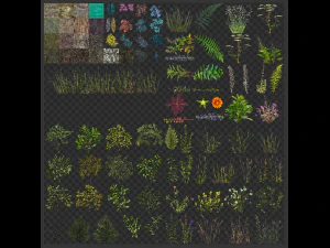 super vegetation pack 3D Model