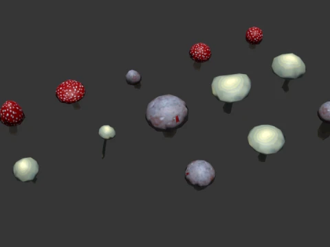 Trees and Bushes pack 3D Model