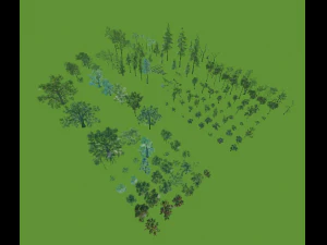 VR용 고품질 나무 3D 모델