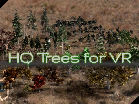 High quality trees for vr 3D Model