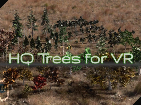 High quality trees for vr 3D Model