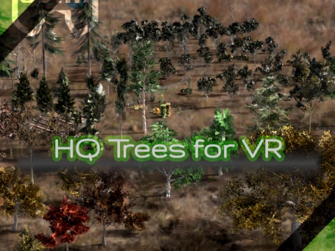 High quality trees for vr 3D Model