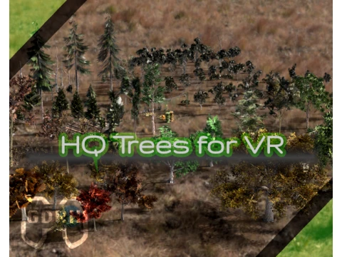 High quality trees for vr 3D Model