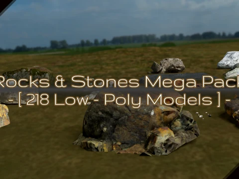 Rock Stone Mega Pack 218 ローポリモデル 3Dモデル