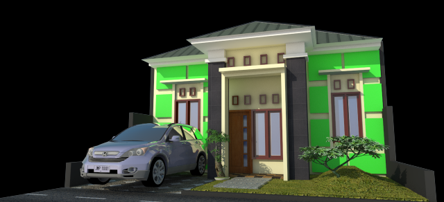minimalist home design tropical modren 3D 模型 .c4d .max .obj .3ds .fbx .stl .blend